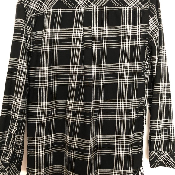 BEACHLUNCHLOUNGE Plaid Flannel with Trim - Picture 3 of 4